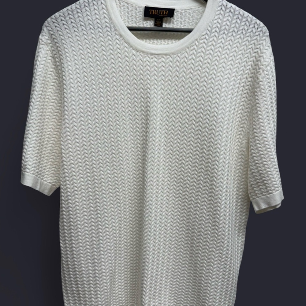 Truth Cream Textured Knit Tee